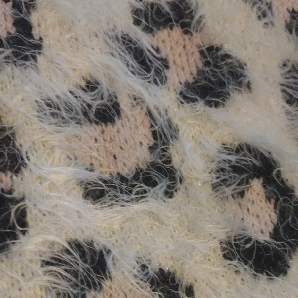 The Children's Place Cream and Black Fuzzy Sweater - Picture 4 of 8